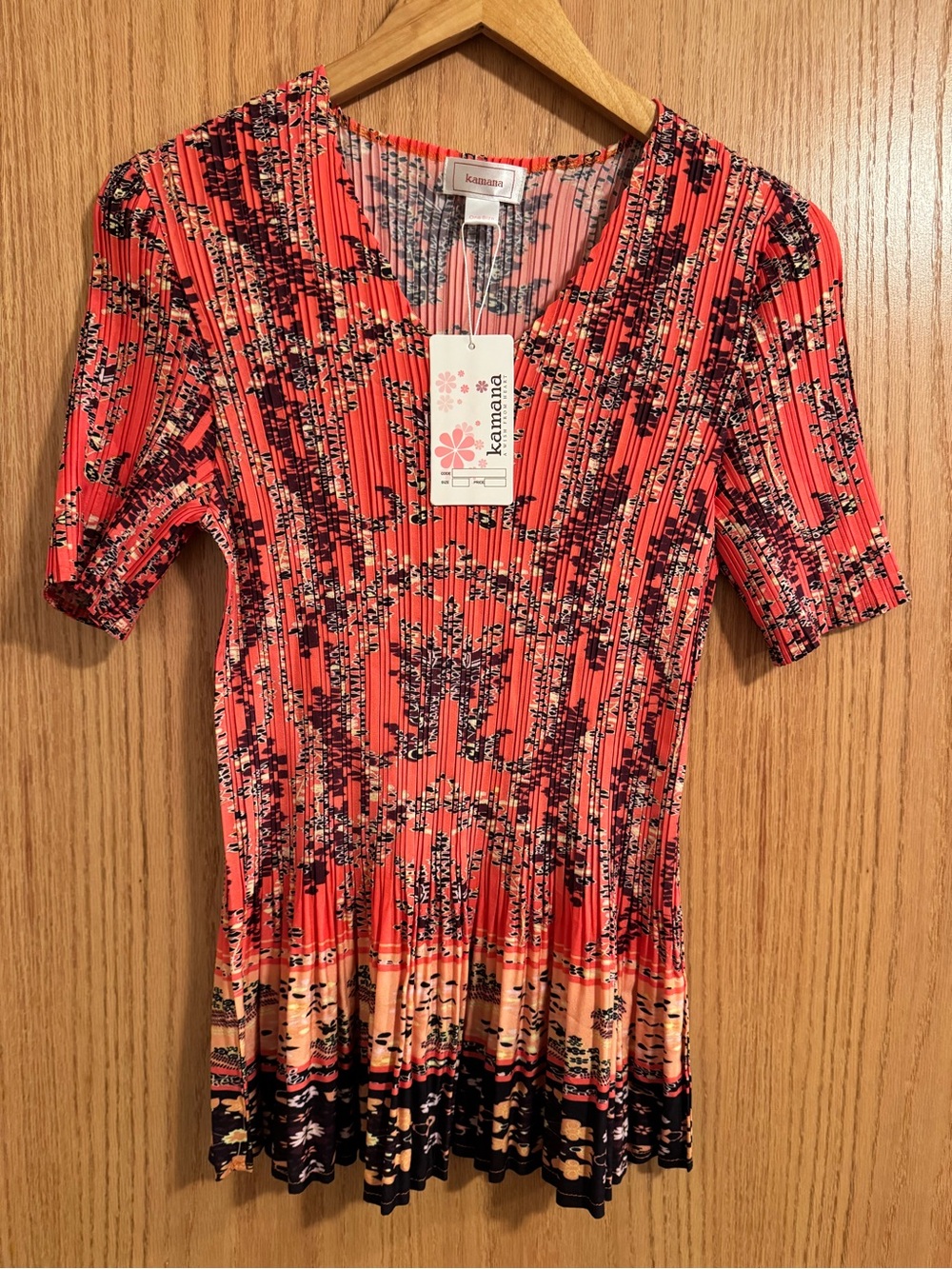 Kamana Red Floral Print Top